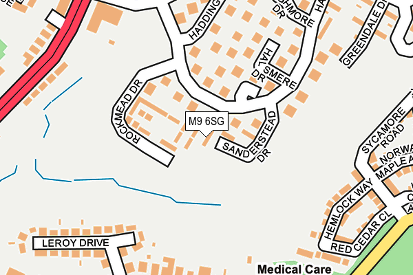 M9 6SG map - OS OpenMap – Local (Ordnance Survey)