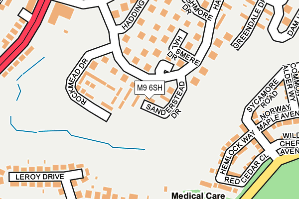 M9 6SH map - OS OpenMap – Local (Ordnance Survey)