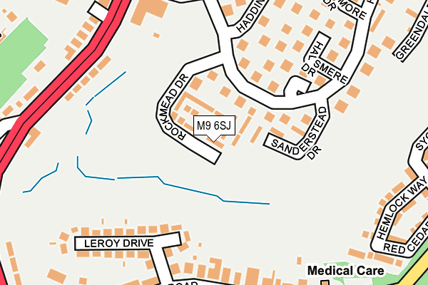M9 6SJ map - OS OpenMap – Local (Ordnance Survey)