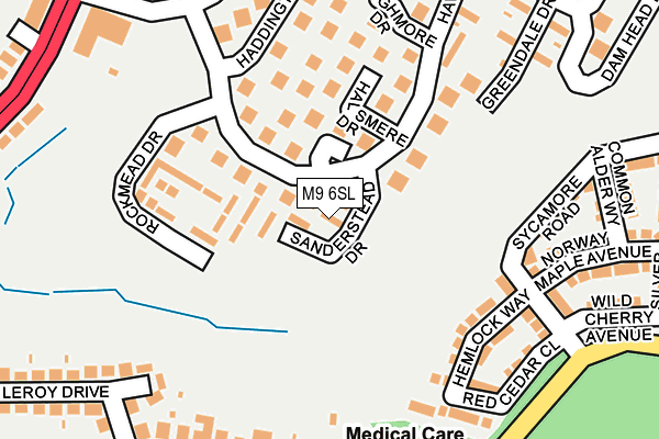 M9 6SL map - OS OpenMap – Local (Ordnance Survey)