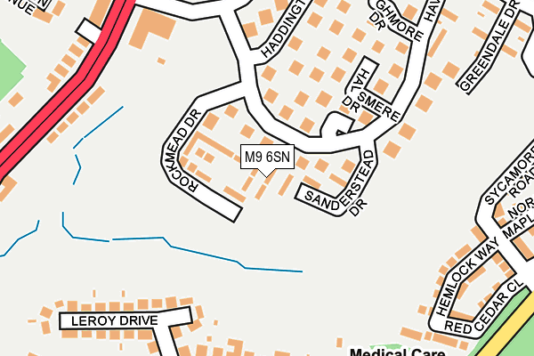 M9 6SN map - OS OpenMap – Local (Ordnance Survey)