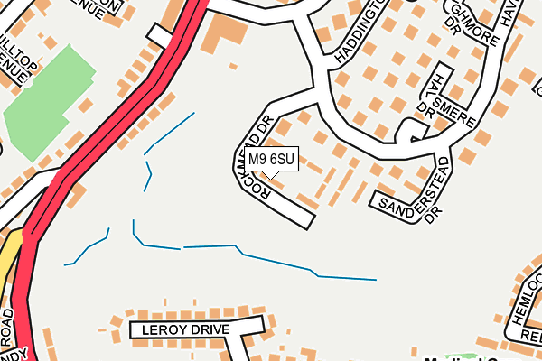 M9 6SU map - OS OpenMap – Local (Ordnance Survey)