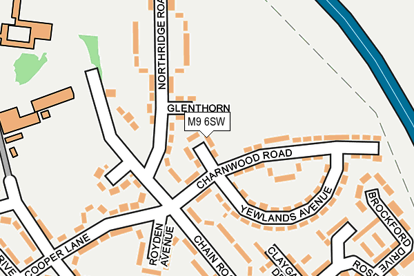 M9 6SW map - OS OpenMap – Local (Ordnance Survey)
