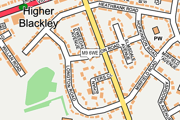 M9 6WE map - OS OpenMap – Local (Ordnance Survey)