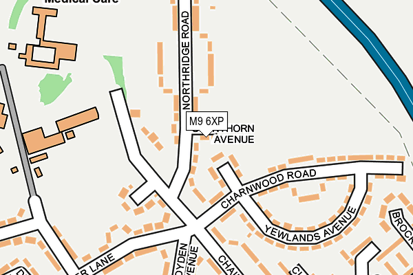 M9 6XP map - OS OpenMap – Local (Ordnance Survey)