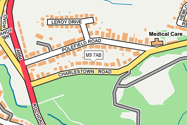 M9 7AB map - OS OpenMap – Local (Ordnance Survey)