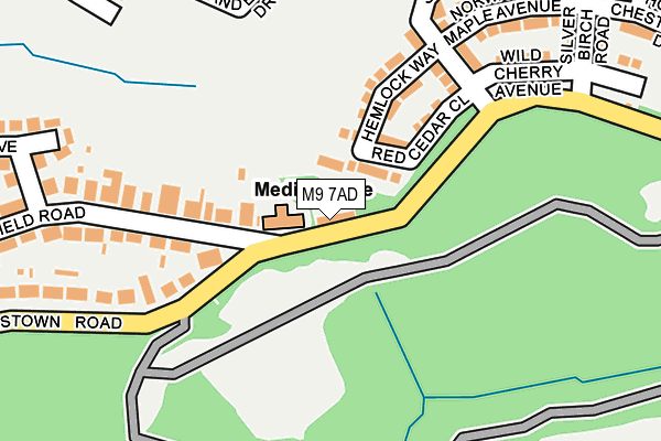 M9 7AD map - OS OpenMap – Local (Ordnance Survey)
