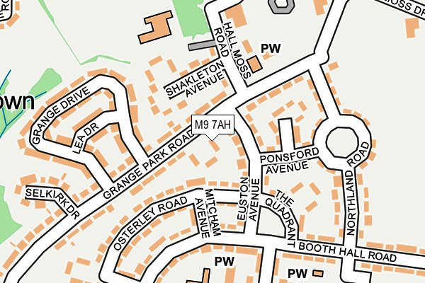 M9 7AH map - OS OpenMap – Local (Ordnance Survey)