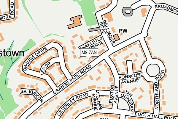 M9 7AN map - OS OpenMap – Local (Ordnance Survey)