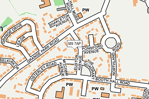 M9 7AP map - OS OpenMap – Local (Ordnance Survey)
