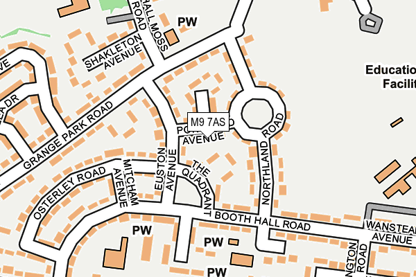 M9 7AS map - OS OpenMap – Local (Ordnance Survey)