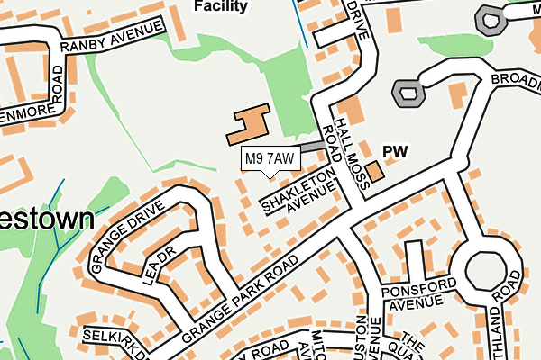 M9 7AW map - OS OpenMap – Local (Ordnance Survey)