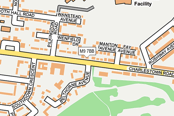 M9 7BB map - OS OpenMap – Local (Ordnance Survey)