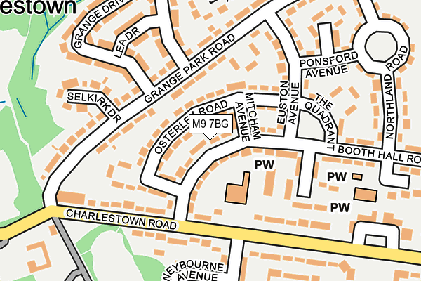 M9 7BG map - OS OpenMap – Local (Ordnance Survey)