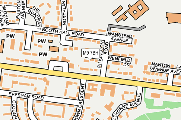 M9 7BH map - OS OpenMap – Local (Ordnance Survey)