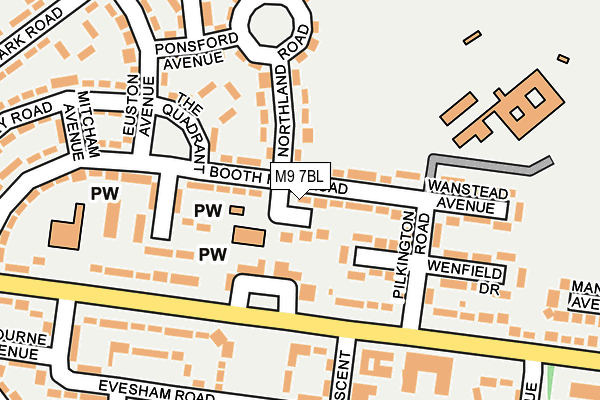 M9 7BL map - OS OpenMap – Local (Ordnance Survey)