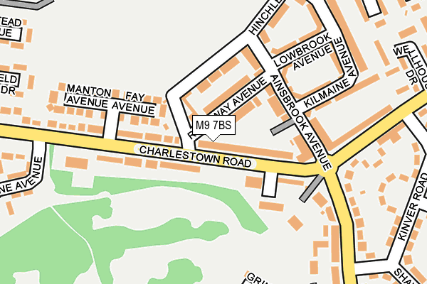 M9 7BS map - OS OpenMap – Local (Ordnance Survey)