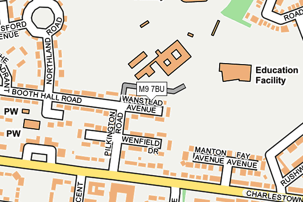 M9 7BU map - OS OpenMap – Local (Ordnance Survey)