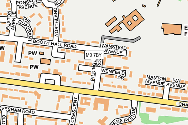 M9 7BY map - OS OpenMap – Local (Ordnance Survey)