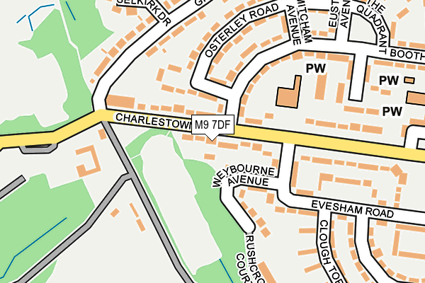 M9 7DF map - OS OpenMap – Local (Ordnance Survey)