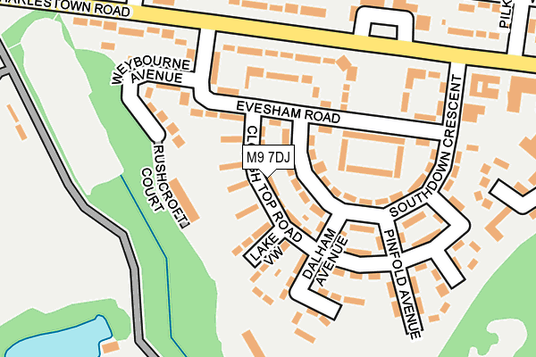 M9 7DJ map - OS OpenMap – Local (Ordnance Survey)