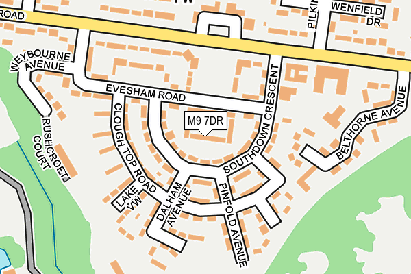 M9 7DR map - OS OpenMap – Local (Ordnance Survey)