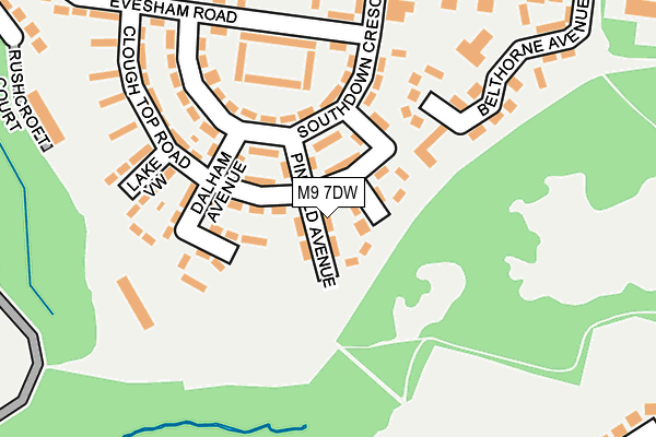 M9 7DW map - OS OpenMap – Local (Ordnance Survey)