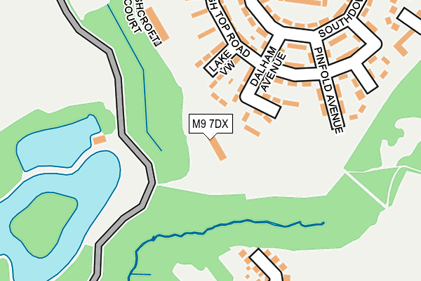 M9 7DX map - OS OpenMap – Local (Ordnance Survey)