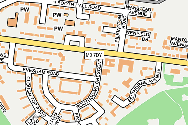 M9 7DY map - OS OpenMap – Local (Ordnance Survey)