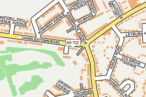 M9 7DZ map - OS OpenMap – Local (Ordnance Survey)
