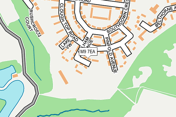 M9 7EA map - OS OpenMap – Local (Ordnance Survey)