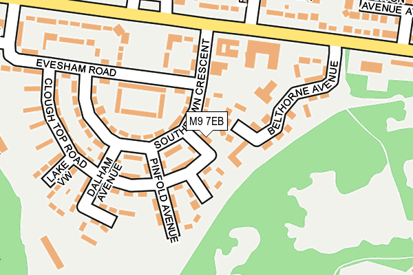 M9 7EB map - OS OpenMap – Local (Ordnance Survey)