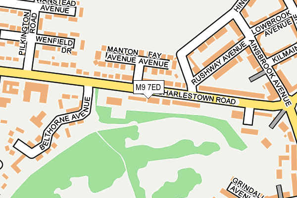 M9 7ED map - OS OpenMap – Local (Ordnance Survey)