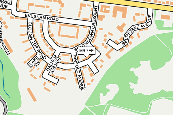 M9 7EE map - OS OpenMap – Local (Ordnance Survey)