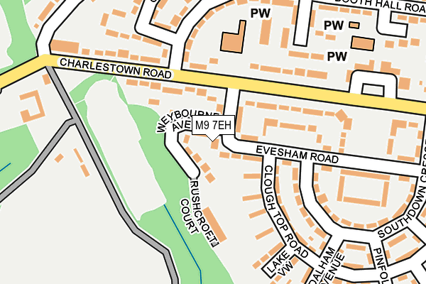 M9 7EH map - OS OpenMap – Local (Ordnance Survey)