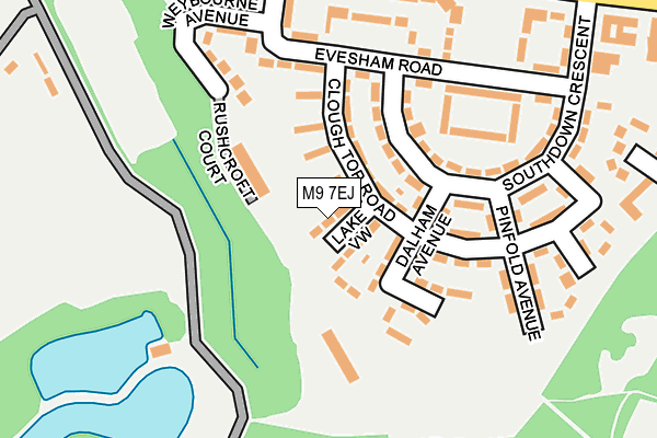 M9 7EJ map - OS OpenMap – Local (Ordnance Survey)