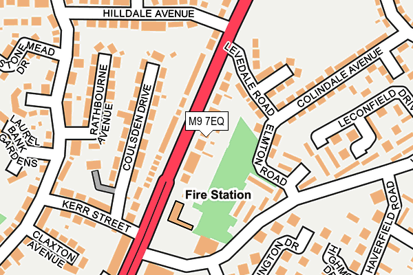 M9 7EQ map - OS OpenMap – Local (Ordnance Survey)