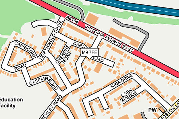M9 7FE map - OS OpenMap – Local (Ordnance Survey)
