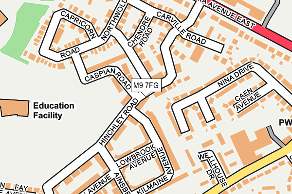 M9 7FG map - OS OpenMap – Local (Ordnance Survey)