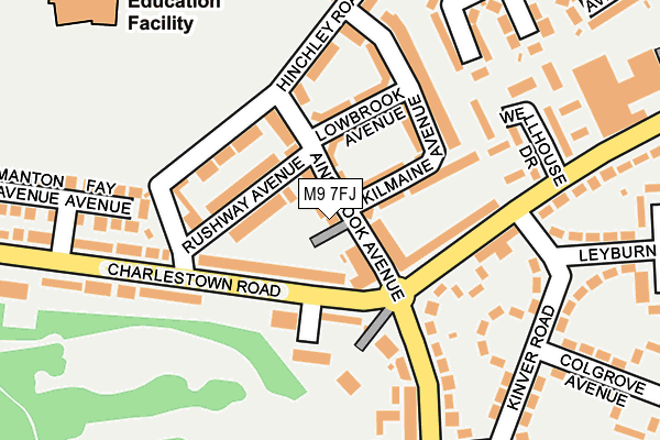 M9 7FJ map - OS OpenMap – Local (Ordnance Survey)