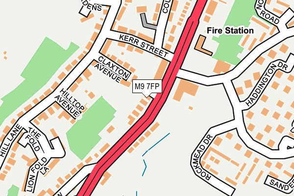 M9 7FP map - OS OpenMap – Local (Ordnance Survey)