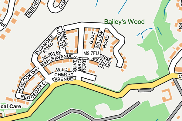 M9 7FU map - OS OpenMap – Local (Ordnance Survey)