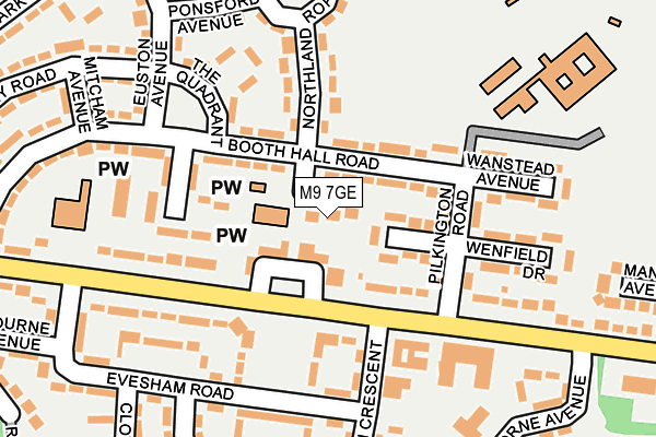 M9 7GE map - OS OpenMap – Local (Ordnance Survey)