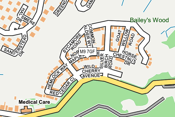 M9 7GF map - OS OpenMap – Local (Ordnance Survey)