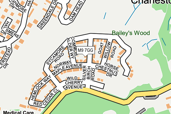 M9 7GG map - OS OpenMap – Local (Ordnance Survey)