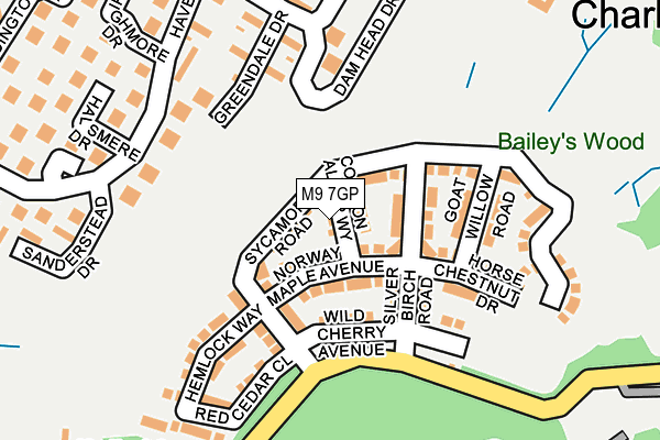 M9 7GP map - OS OpenMap – Local (Ordnance Survey)