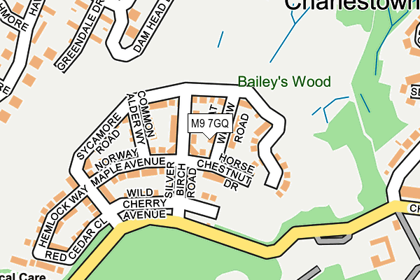 M9 7GQ map - OS OpenMap – Local (Ordnance Survey)