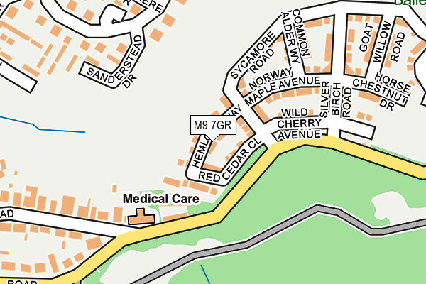 M9 7GR map - OS OpenMap – Local (Ordnance Survey)