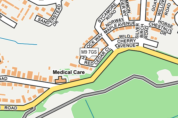 M9 7GS map - OS OpenMap – Local (Ordnance Survey)