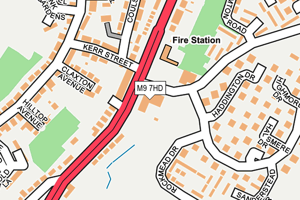 M9 7HD map - OS OpenMap – Local (Ordnance Survey)